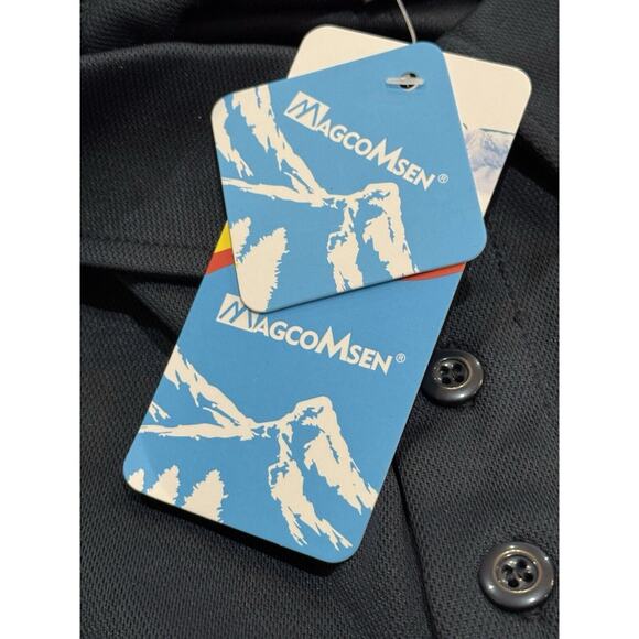 MAGCOMSEN Men's Polo Shirts with Zipper Pocket Size Large NWT - Picture 6 of 10